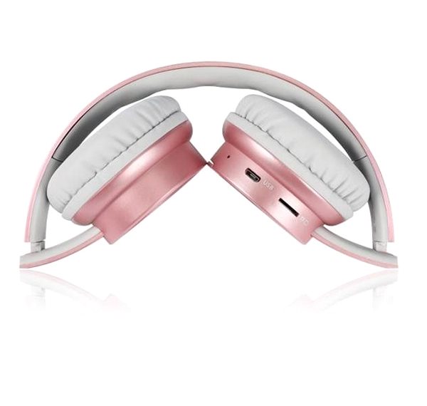 Vezeték nélküli fül-/fejhallgató ALIGATOR AH02 rózsaszín ...