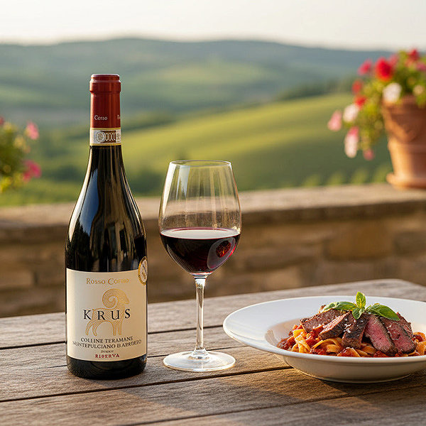 Fosso Corno KRUS – Montepulciano d'Abruzzo D.O.C.G. Riserva 0.75L, 13% vol. wine.