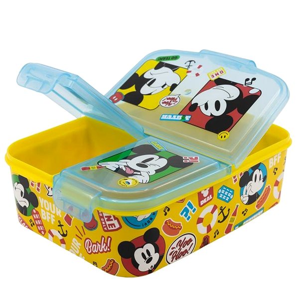Lunch Box Alum Sandwich box with multiple compartments Mickey Mouse Funtastic ...