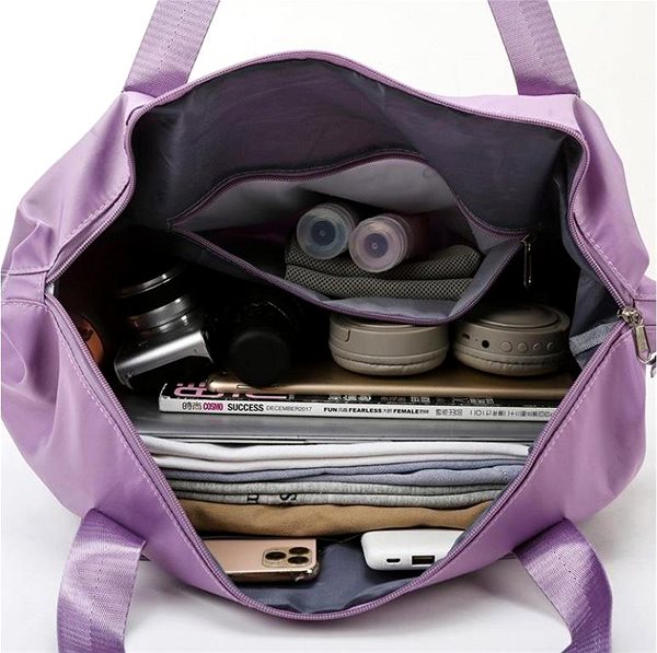 Cestovná taška Alum skladacia taška s veľkým úložným priestorom, svetlo fialová ...