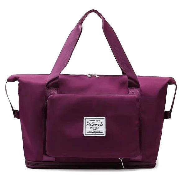 Cestovná taška Alum skladacia taška s veľkým úložným priestorom, vínová ...