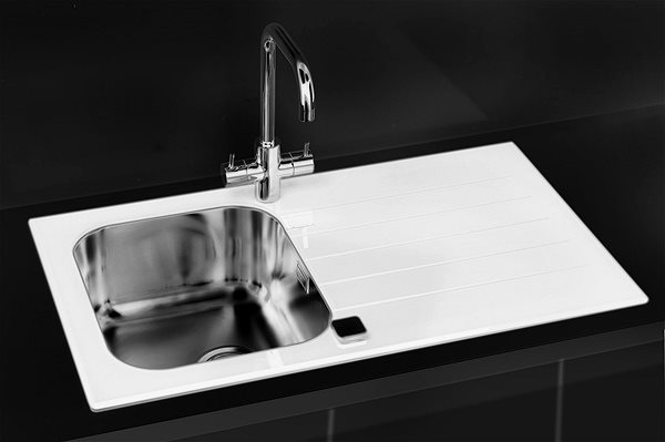 Glass Sink ALVEUS Glassix 10 White ...