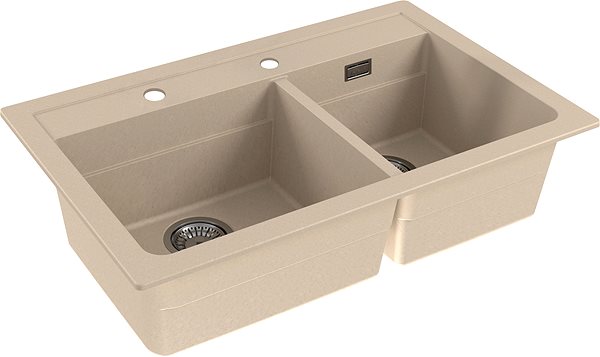 Granite Sink ALVEUS Atrox 50 G 22 Terra Lateral view