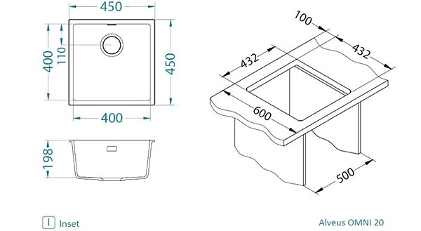 Granitový drez ALVEUS OMNI 20 G91 ...
