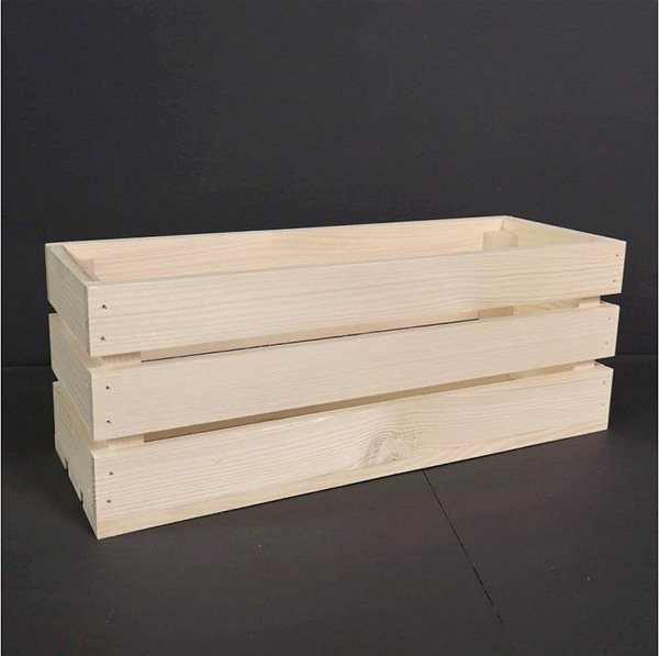 Úložný box AMADEA Dřevěná bedýnka z masivního dřeva, 40x14x15 cm ...
