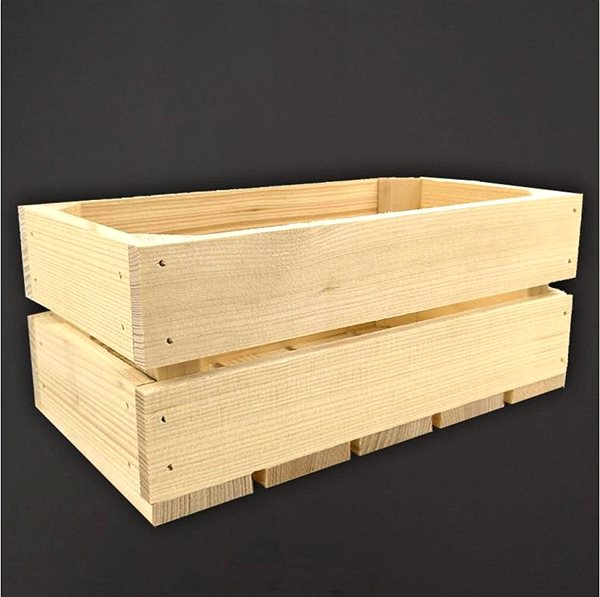 Úložný box AMADEA Drevená debnička z masívneho dreva, 28 × 15 × 12 cm ...