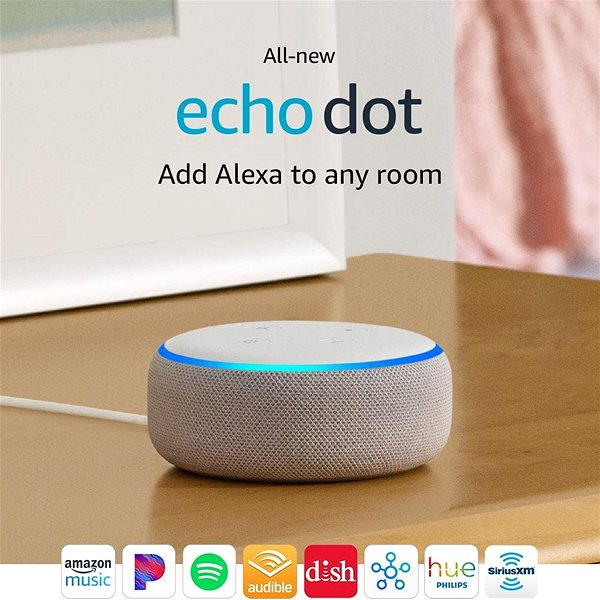 Voice Assistant Amazon Echo Dot 3rd Gen Sandstone Features/technology