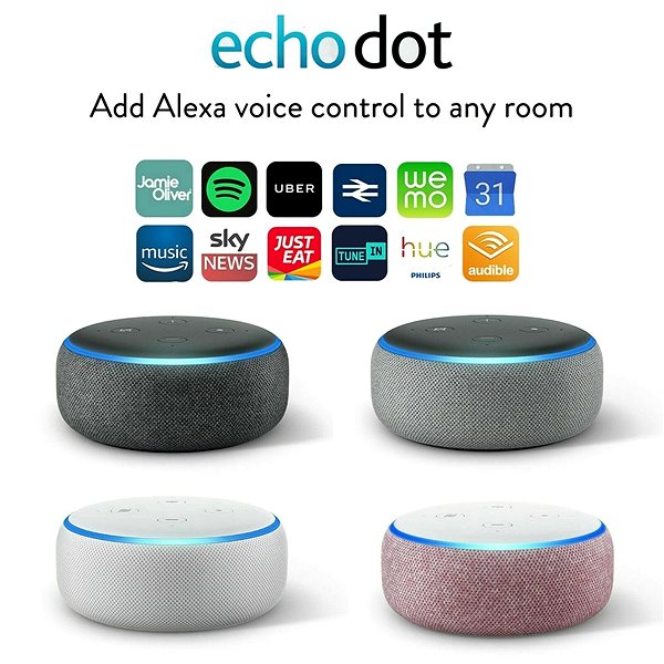 Hlasový asistent Amazon Echo Dot 3. generácia Plum Vlastnosti/technológia