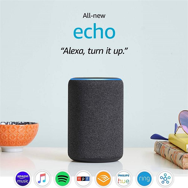 Voice Assistant Amazon Echo 3rd Generation Charcoal Features/technology