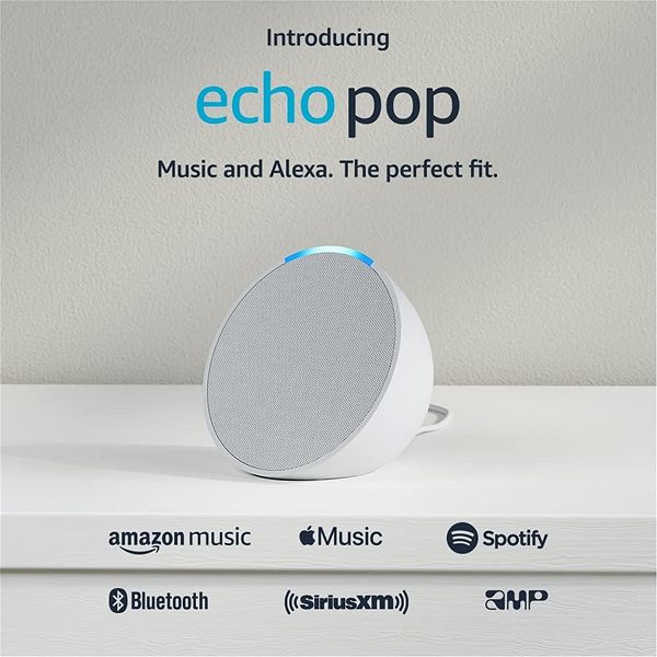 Sprachassistent Amazon Echo Pop (1nd Gen) Glacier White ...