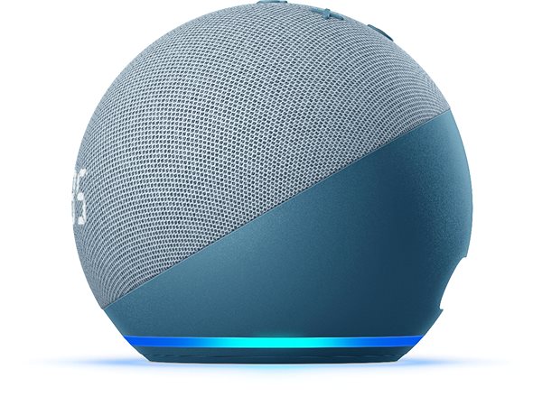 Voice Assistant Amazon Echo Dot 4th Generation Voice Assistant, Twilight Blue with Clock Lateral view