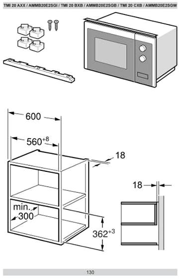 Microwave AMICA TMI 20 AXX Technical draft