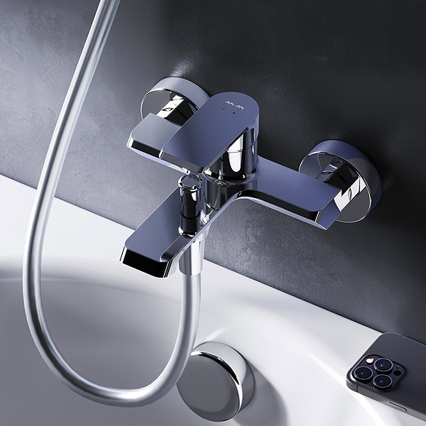 Tap AM.PM Flash FNA10000 Single-Lever Bath and Shower Mixer Tap, Chrome ...