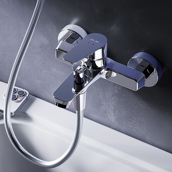 Tap AM.PM Hit FTA10000 Single-Lever Bath and Shower Mixer Tap, Chrome ...