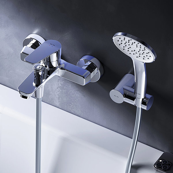 Tap AM.PM Hit FTA15000 Bath and Shower Mixer Tap with Handheld Shower Head, Chrome ...