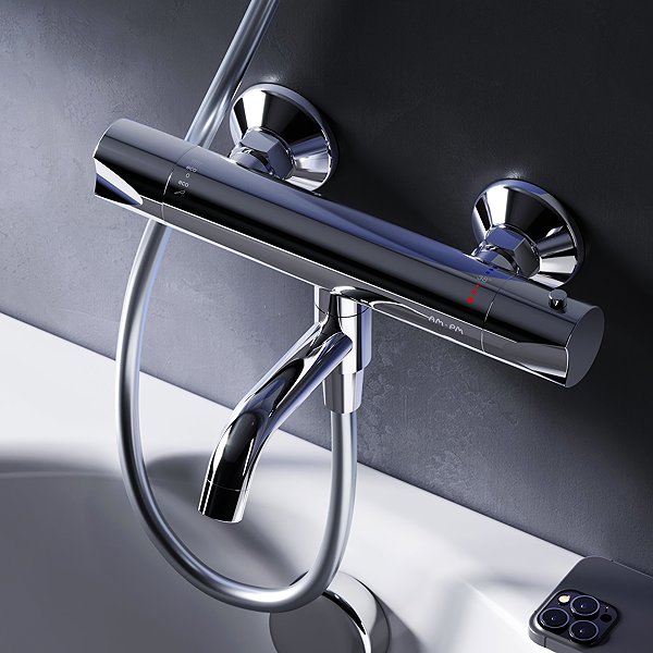 Tap AM. PM Hit FTA50000 Bath and Shower Mixer Tap Thermostatic, Chrome ...