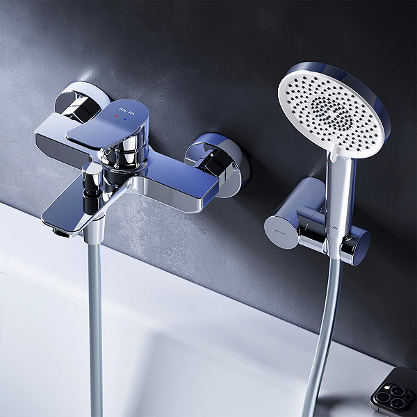 Tap AM.PM X-Joy FXA15000 Bath and Shower Mixer Tap with Hand Shower, Chrome ...
