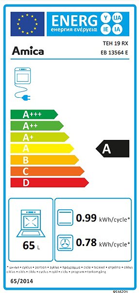 Built-in Oven AMICA TEH 19 RX Energy label