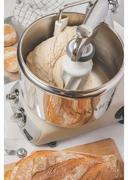 Ankarsrum Assistent Original AKM6230, Harmony Beige stand mixer.