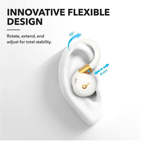 Anker Soundcore Sport X20 White wireless headphones.
