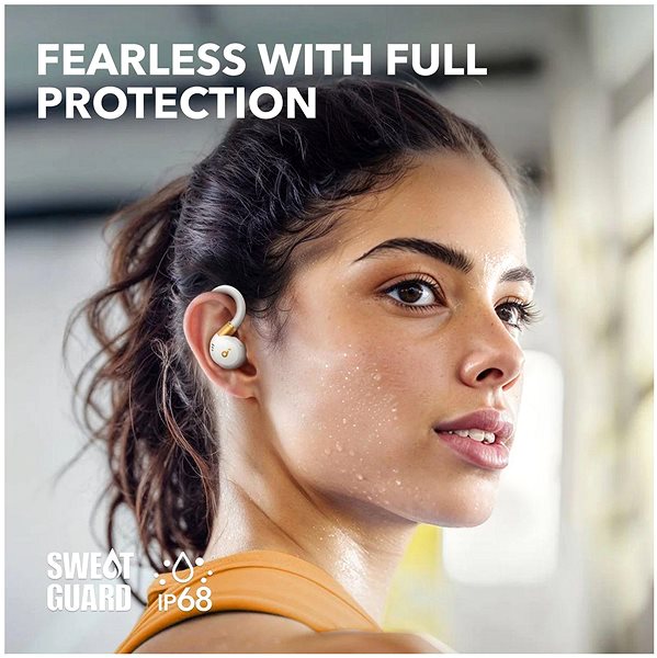 Anker Soundcore Sport X20 White wireless headphones.