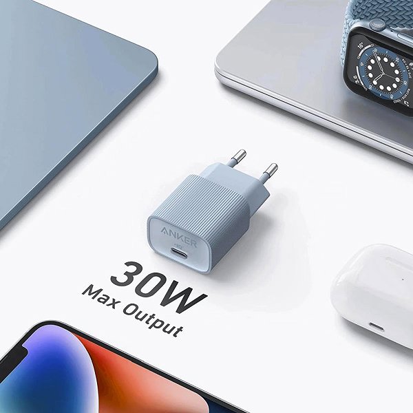 Wall Charger Anker 511 Nano 4 30W, USB-C black ...