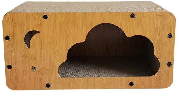 Pelech ANNAM Skladacie škrabadlo domček pre mačky Mráčik 48 × 24 × 24 cm ...