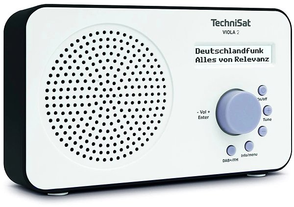 Radio TechniSat Radio receiver DAB+/FM Viola 2, white/black ...