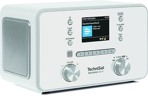 Radio TechniSat Internet radio with DAB+/FM Digitradio 550 IR, white ...