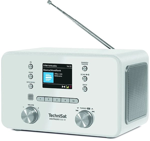 Radio TechniSat Internet radio with DAB+/FM Digitradio 550 IR, white ...