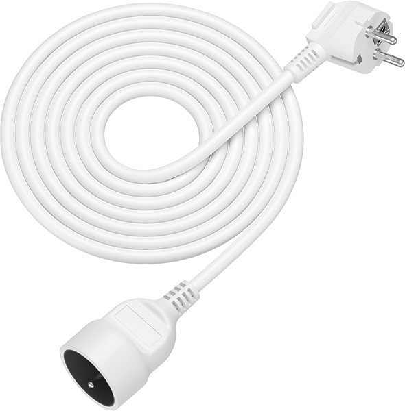 Hosszabbító kábel AlzaPower Hosszabbító kábel, 230 V, 1 aljzat, 1,5 m, fehér ...