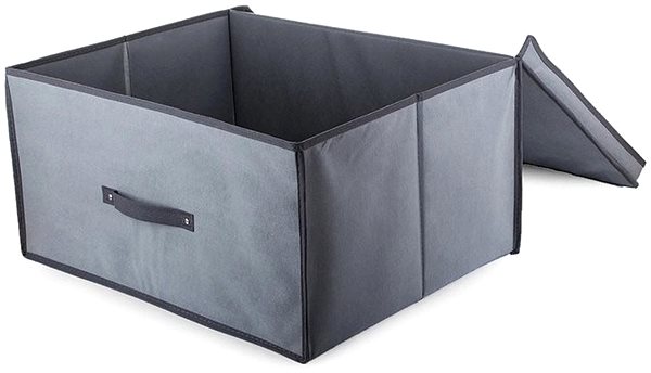 Úložný box Verk 01322 Úložná krabice s odklápěcím víkem 60×45×30cm šedá ...