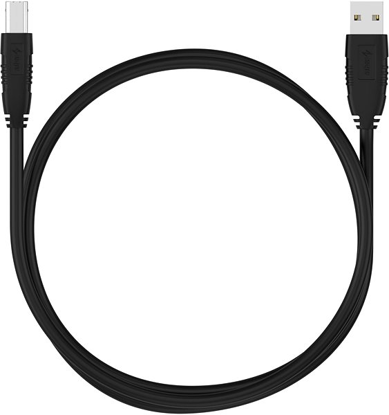 Datenkabel AlzaPower LinkCore USB A-B - 3 m - schwarz Screen