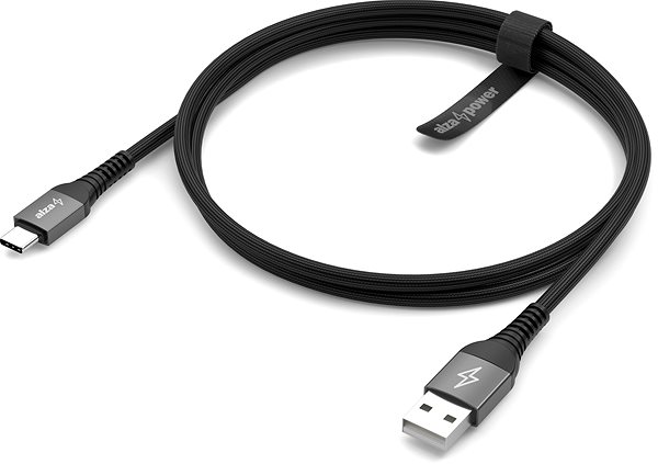 Data Cable AlzaPower AluCore USB-A to USB-C 2.0 Ultra Durable 2m dark gray ...