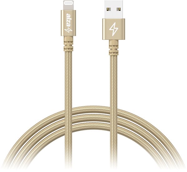 Data Cable AlzaPower AluCore USB-A to Lightning MFi (C189) 2m gold Screen