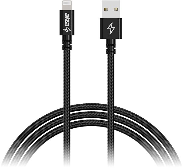 Data Cable AlzaPower AluCore USB-A to Lightning MFi (C189) 3m black Screen
