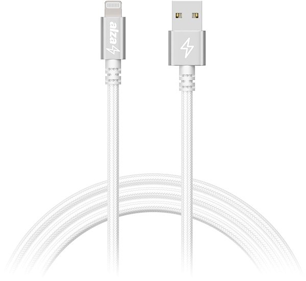 Data Cable AlzaPower AluCore USB-A to Lightning MFi (C189) 3m silver Screen