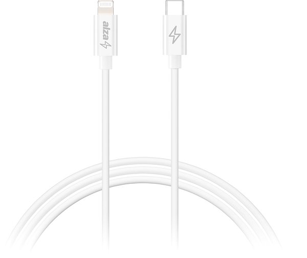 Data Cable AlzaPower Core USB-C to Lightning MFi 0.5m White Screen
