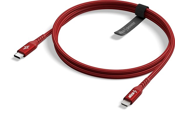 Data Cable AlzaPower Alucore USB-C to Lightning MFi 0.5 red ...