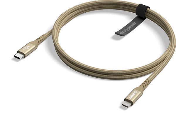 Data Cable AlzaPower Alucore USB-C to Lightning MFi 1m gold ...
