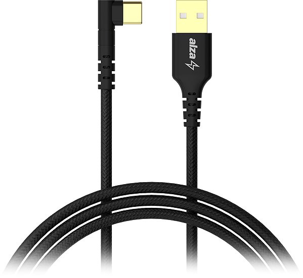 Data Cable AlzaPower 90AluCore USB-A to USB-C 2.0, 1m - black ...