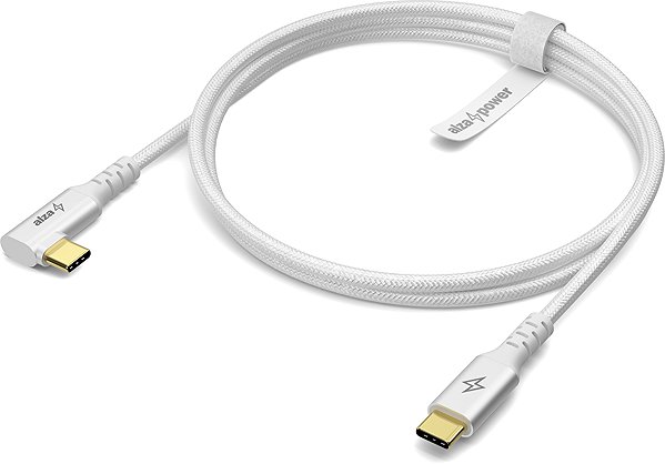Data Cable AlzaPower 90AluCore USB-C to USB-C 2.0, 100W, 2m - silver ...