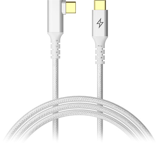 Data Cable AlzaPower 90AluCore USB-C to USB-C 2.0, 100W, 2m - silver ...