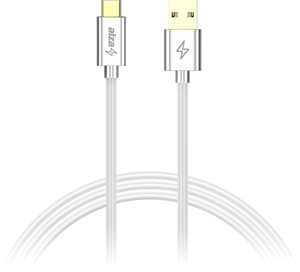 Data Cable AlzaPower AluCore Charge USB-A to USB-C 2.0 0.5m white ...