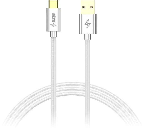 Data Cable AlzaPower AluCore Charge USB-A to USB-C 2.0 3m white ...