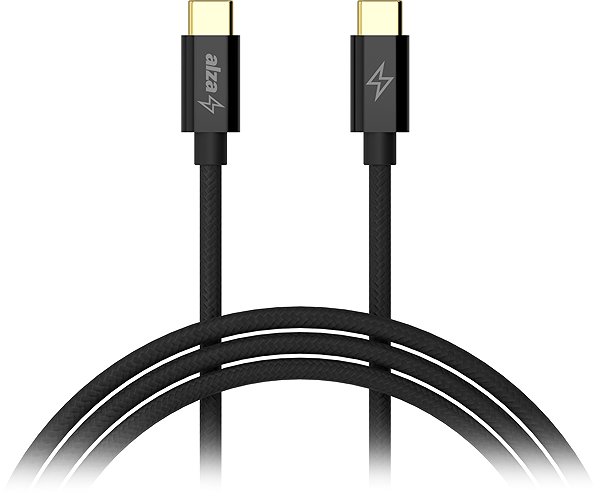 Data Cable AlzaPower CompactCore USB-C to USB-C 2.0, 100W, 1m - black ...
