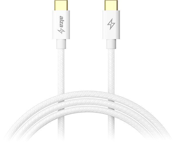 Data Cable AlzaPower CompactCore USB-C to USB-C 2.0, 100W, 1m - white ...