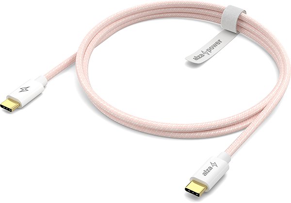Data Cable AlzaPower CompactCore USB-C to USB-C 2.0, 100W, 1m - pink ...