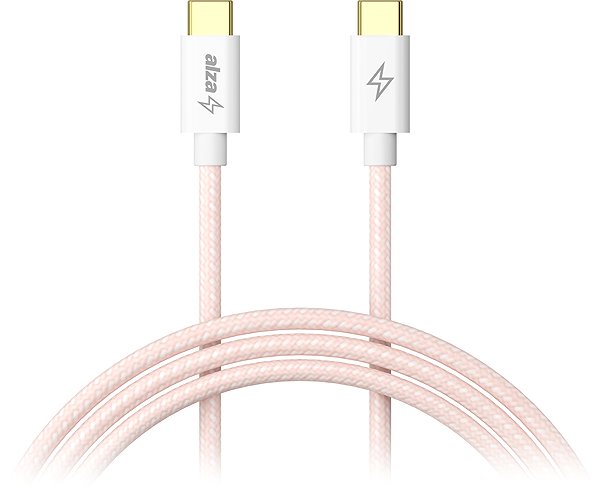 Data Cable AlzaPower CompactCore USB-C to USB-C 2.0, 100W, 1m - pink ...