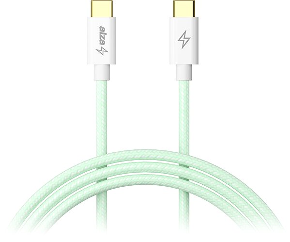 Data Cable AlzaPower CompactCore USB-C to USB-C 2.0, 100W, 1m - light green ...
